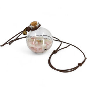 Uranium Glass Shard Globe Glowing Car‎ Charm Suncatcher Wish Bottle Handmade